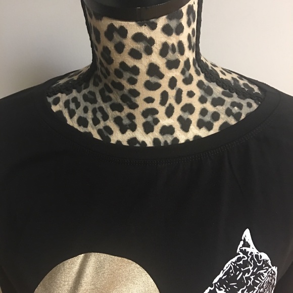 MEGI Collection black embellished top size L - Picture 4 of 6